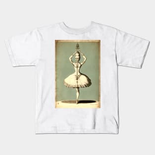 Classic Vintage Royal Ballerina Woman Posing Kids T-Shirt